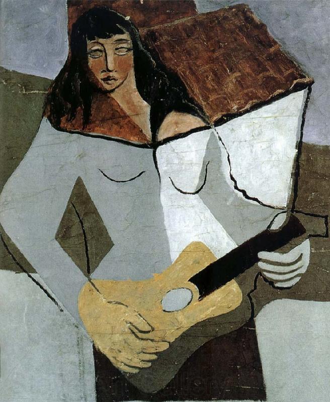 Juan Gris The fem playing guitar